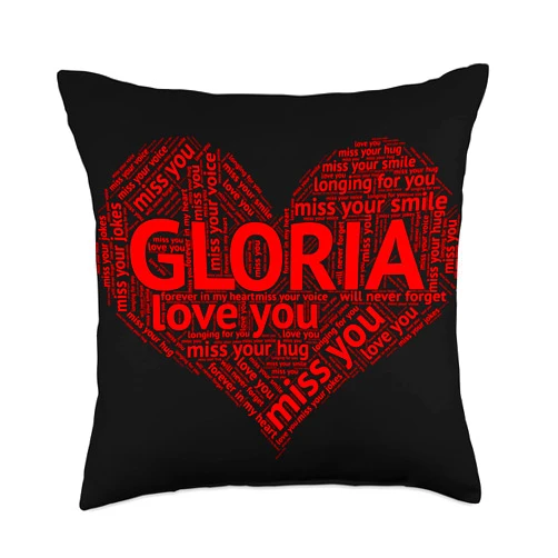 In My Heart Forever by The LACOCA Shop Because I Miss You, Remember Me Love Gift, Gloria Throw Pillow, 18x18, Multicolor