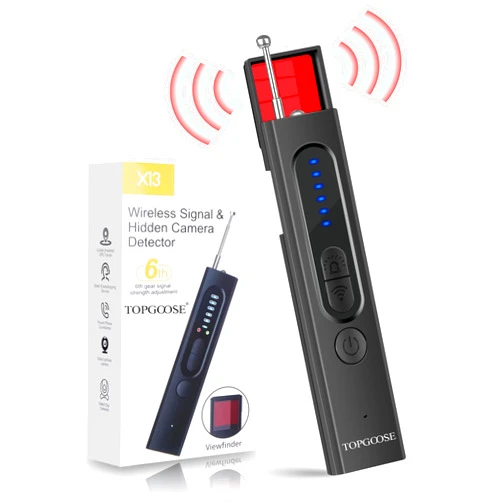 TOPGOOSE Hidden Camera Detectors, RF Signal Detector, GPS Tracker Detector, Listening Device Detector, Anti-Spy Detector, Bug Detector Electronic Sweeper, 5 Levels Sensitivity, 30H Working Time