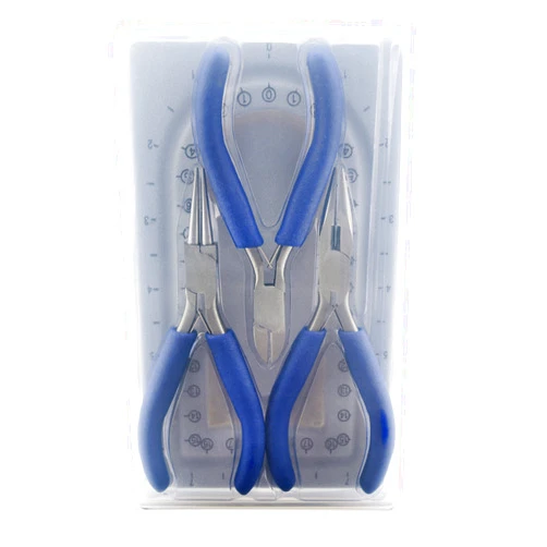 Beadalon Travel Kit, Chain, Round Nose Pliers, Cutter and Mini Bead Board, with Plastic Case Tools