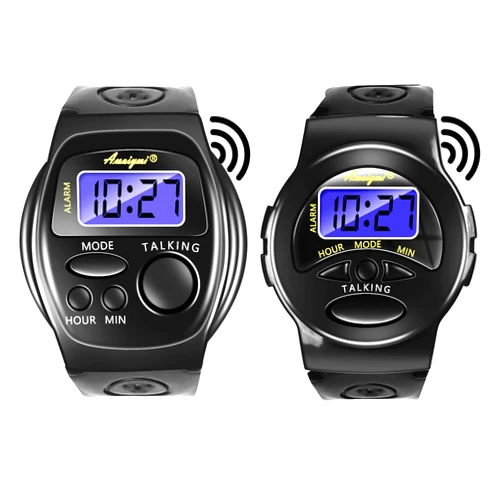 Awaiymi 2 Pack Talking Watch English Talking Watches for The Blind Clear Female Voice Talking Watch for Visually Impaired,Easy to use for Seniors,Blind,Visually Impaired,Best Gift for Seniors
