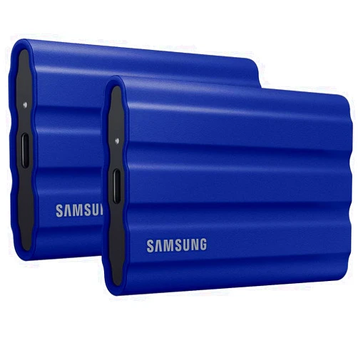 SAMSUNG MU-PE2T0R/AM T7 Shield Portable Solid State Drive 2TB 2022 - Blue (2-Pack)