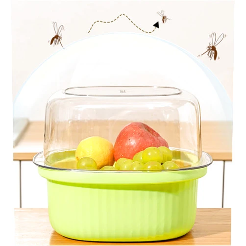 Falafale Kitchen Colanders Bowl Set, 2 in 1 Fruit Vegetable Washing Food Strainers, Large Plastic Double Layered Strainer Basket for Pasta, Spaghetti, Berry, Salads, BPA Free(Light Green)