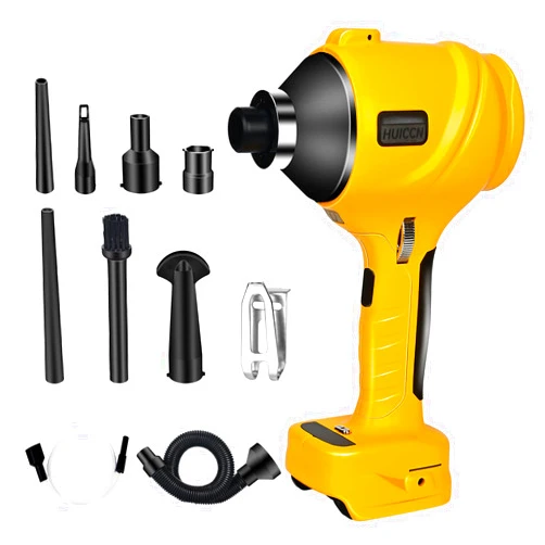 HUICCN Cordless Dust Blower for Dewalt 20V Battery, Brushless Handheld Leaf Blower Compressed Air Duster 447 MPH for Garages Workshop Sawmill Room Home Cleaning(Battery Not Included)