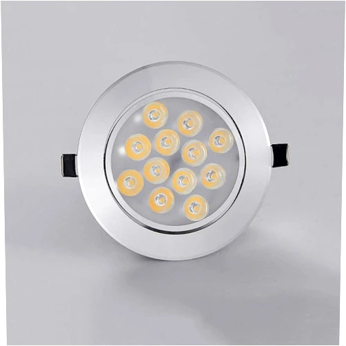 Lithx 12W LED Super Bright Downlights Fittings Beam Free Rotation Ceiling Light Energy Saving Aluminum Embedded Integrated Panel Spot Light Fixture for Library Stairwell Stage Store Decorative