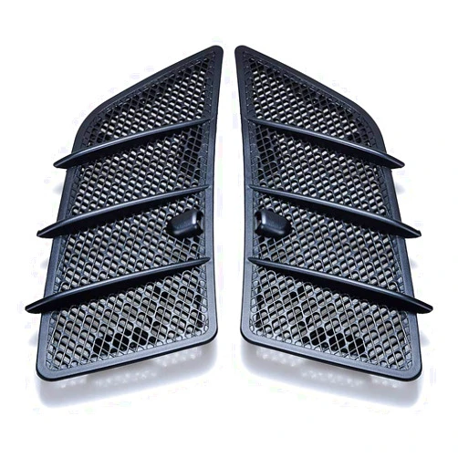 Astra Depot USA 2pcs Durable Hood Grille Air Vent Covers Insert Mesh Compatible with 2008-2011 Mercedes W164 ML GL Class (Matte Black),1648804305,1648804405