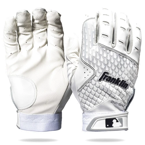 Franklin Sports MLB 2nd Skinz Batting Gloves - Adult + Youth Baseball + Softball Batting Gloves - Men's + Kids Baseball, Teeball + Softball Gloves - Multiple Sizes + Colors Available