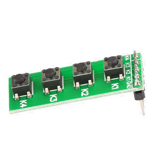 FTVOGUE 4 Key Keyboard Module Universal 4 Key Push Button Switch Module Keyboard Board for DIY Accessory Kit 12.7x33mm