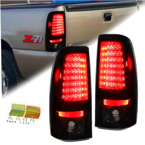 Akmties Tail Lights Assembly Fit for 1999-2002 Chevy Silverado 1500 Brake Stop light 2001-2003 GMC Sierra 1500/1500 HD/ 2500/2500 HD