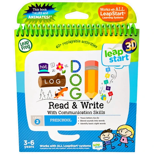 LeapFrog 461403 Read & Write 3D Activity Book, 2-5 years, Multicolour,18.7 x 17.8 x 1.8cm