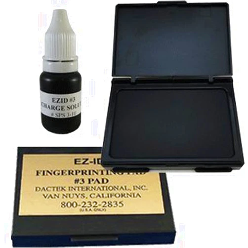 Dactek Roll Fingerprint Pad with Recharge Solution