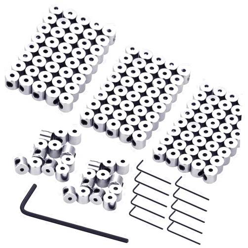 Aulufft 120 Pcs Pin Locks Pin Backs Locking Clasp Bulk with Wrench, Aulufft Locking Pin Keepers Backs Locking Clasp Sliver 6 x 5 mm