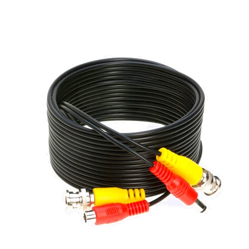 Cables Direct Online 30FT Black Premade BNC Video Power Cable Extension Wire for CCTV, Security Camera, DVR, Surveillance System, All in One Plug & Play Cord