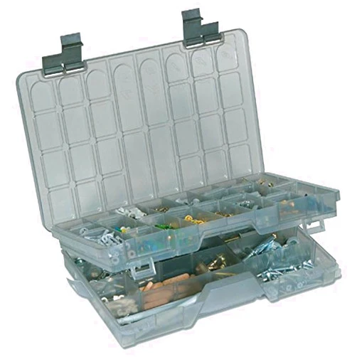 Plano Two-Tier Stowaway 3700 Utility Box, Smoke