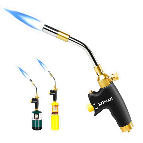 KOMAN Propane Torch Head,High Intensity Trigger Start Map Gas Torch Kit with Self Ignition,Welding Torch by Propane MAPP, MAP/PRO,Mapp Gas Torch Head,Blow Torch,for Soldering,Brazing(CSA Certified)