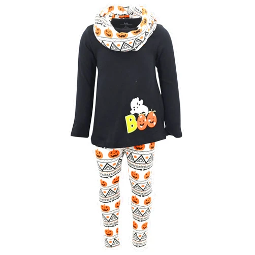 Unique Baby Girls 3 Piece Halloween Pumpkin Ghost Outfit
