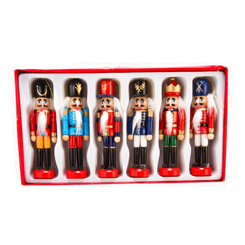 Kurt S. Adler Kurt Adler Wooden Nutcracker Ornament Set, 5-inch Height, Multicolor, Wood