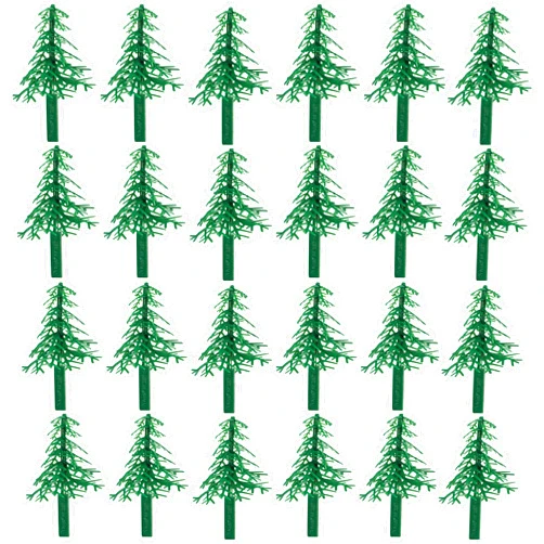 DecoPac Evergreen Trees for Cake and Cupcake Decorating (24-Pack)