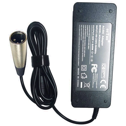 EeTao 3-Pin XLR AC/DC Adapter Replacement Charger Compatible with 1inchome 4 Wheel Mobility Scooter 24V 12AH 24VDC 12000mAh lead-acid Battery 24.0V DC24V 24VDC Power Supply Cable Cord PSU