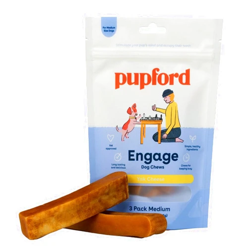 Pupford Yak Cheese Himalayan Dog Chews | for Aggressive Chewers | Durable & Long-Lasting Chews for Teething Puppies & Dogs Simple, Natural Ingredients, Low Calorie, Delicious Treat