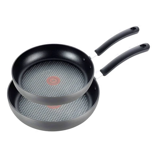 T-fal Ultimate Hard Anodized Nonstick Fry Pan Set 2 Piece, 8, 10 Inch , Oven Broiler Safe 400F, Kitchen, Cookware, Pots and Pans Set Non Stick, Frying Pans, Dishwasher Safe, Black