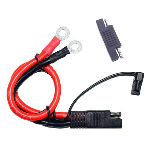 LIXINTIAN Battery Charging Cable SAE to O Ring Terminal Connectors Harness, 10AWG Quick Disconnect SAE Cable for Motorcycles, Cars, Etc, with 1 SAE Polarity Reverse Connector.