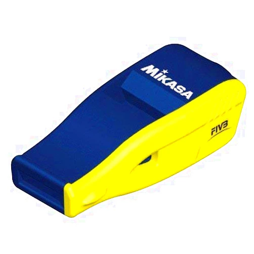 Mikasa Professional Whistle with Lanyard Small Navy/Yellow