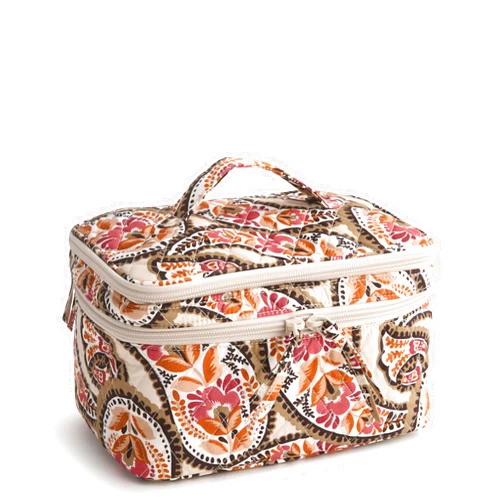 Vera Bradley Women's Premium Cotton Brush Up Cosmetic Case