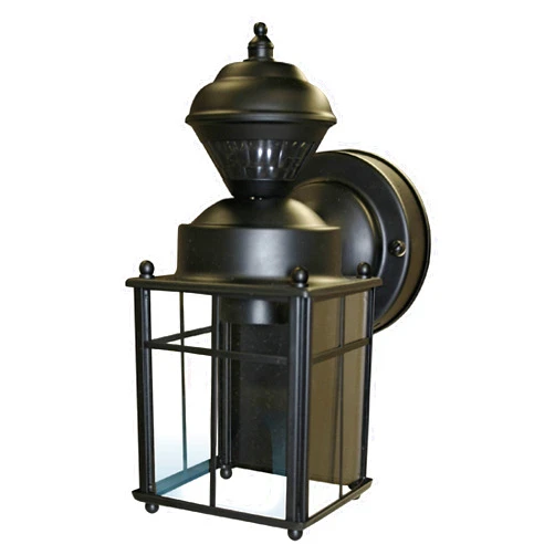 Heath Zenith Heath/Zenith HZ-4132-BK 150-Degree Bayside Mission Style Motion Sensing Decorative Security Lantern, Black, Bulb Not Included
