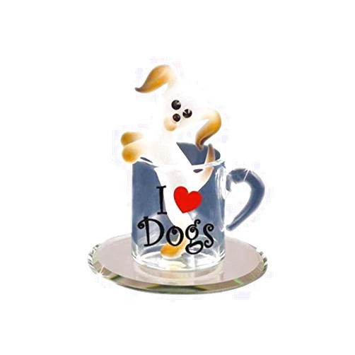 Glass Baron Pup in a Cup from Roy Rose Jewelry