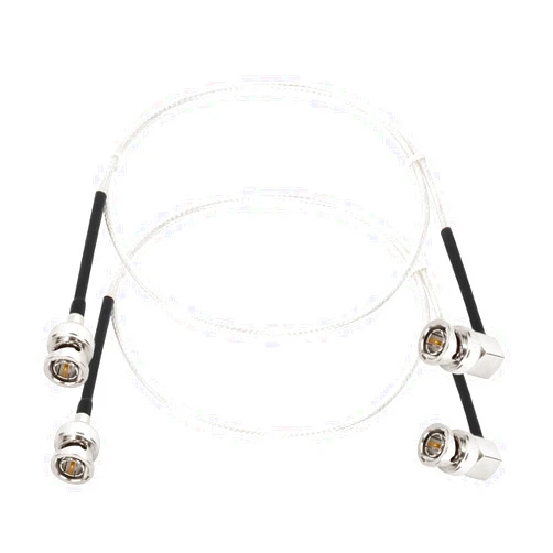 XRDS -RF SDI Cable 2FT, Flexible 3G/6G HD-SDI Cable, BNC Male to Right Angle BNC Male 75 Ohm RG179 Extension Cable for Cameras and Video Equipment Supports HD-SDI/3G-SDI/4K/8K(2PCS)