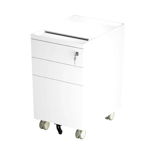 CuHome 3 Drawer Locking File Cabinet, Fully Assembled Except Casters, Metal Rolling Vertical Filing Cabinet for Legal/Letter/A4 (3-Drawer, White)