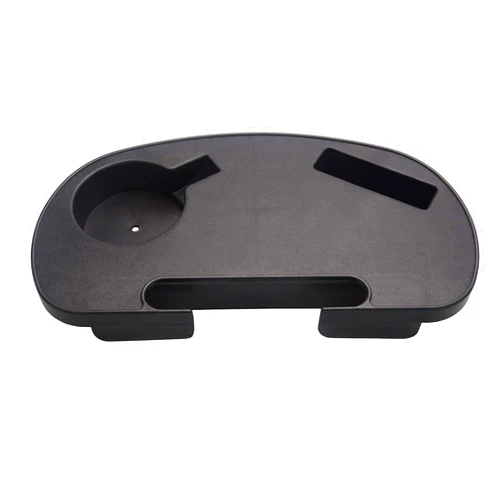 Hanperal Oval Zero Gravity Chair Cup Holder, Clip on Side Recliner Cup Table, Zero Gravity Lounge Chair Cup Holder Tray with Mobile Phone Slot, Cup Holder Slot and Snack Tray-Black