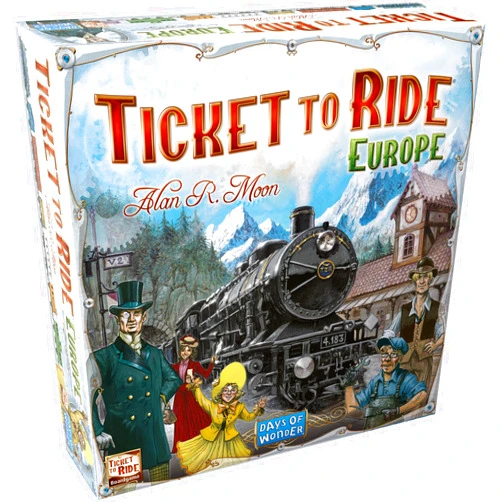 Days of Wonder Ticket to Ride Europe Board Game - Embark on a Railway Adventure Across the Continent! Fun Family Strategy Game for Kids & Adults, Ages 8+, 2-5 Players, 30-60 Min Playtime, Made by Days of Wonder
