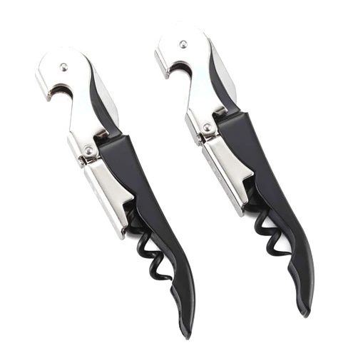 DOSMAMZ Wine Corkscrew, Waiter Corkscrew Wine Opener, Wine Beer Bottle Opener, Three-in-one, Corkscrew, Bottle Opener and Foil Cutter, Great for Kitchen, Restaurant, Bars Waiters (2 PACK)