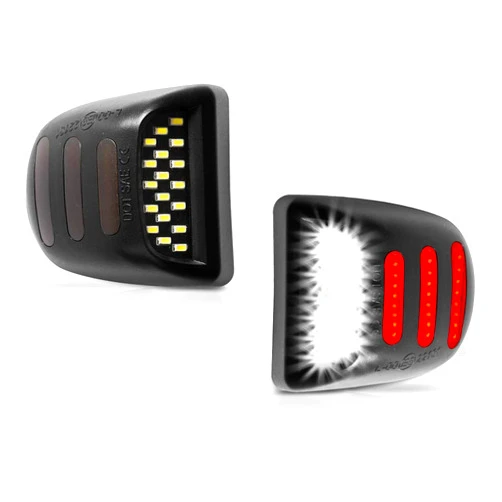 Carrep LED License Plate Light Assembly,36pcs LED 6500K White Compatible with Silverado Suburban Tahoe Sierra 1500 2500 3500 HD Escalade EXT, 2 Pack (6500K+RED light)