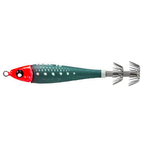 Yo-Zuri Ultra Metal Squid Jig, Sinking, 4-1/8 Inch, 105mm, #15 2oz, Luminous Red Green