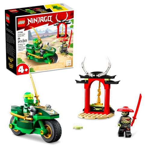 LEGO NINJAGO Lloyd’s Ninja Street Bike, Ninja Motorcycle Toy Building Kit, Easy-to-Build Beginners Learning Set for Pretend Play, Ninja Gift Idea for Preschool Kids, Boys and Girls Age 4+, 71788