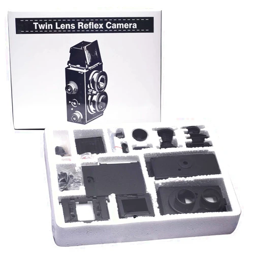 DEVMO DIY Lightnes Classic Retro Holga Lomo Recesky TLR Camera 35mm Film Twin Lens Reflex Kit 1 pcs
