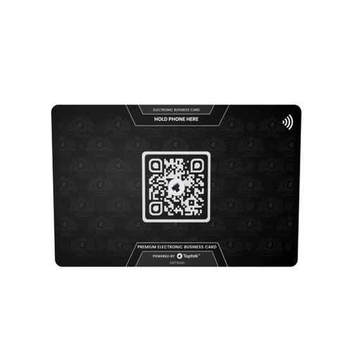 TAPTOK Metal Card 3 (Carbon Platinum) | Electronic Business Card | Smart NFC Card | Share your contact details, social media, website and more with just one tap