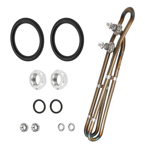 DuckcowsC 4KW 240V Universal Titanium Hot Tub Heating Element Replacement for Balboa Spa Heater Element, Flo-Thru Hot Tub Heater Element for Spa Electric Heaters and Swimming Pools