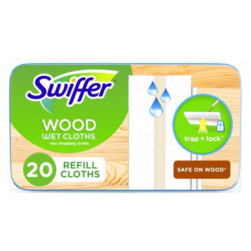 Swiffer Sweeper Wet Wood Floor Mopping cloths, 20 count