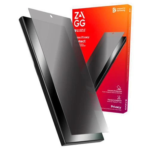 ZAGG InvisibleShield Fusion Privacy Anti-Glare Samsung Galaxy S24 Ultra Screen Protector - Hybrid Polymer, 2-Way Privacy Filter, Matte Finish, Scratch Resistant, Eco-Friendly
