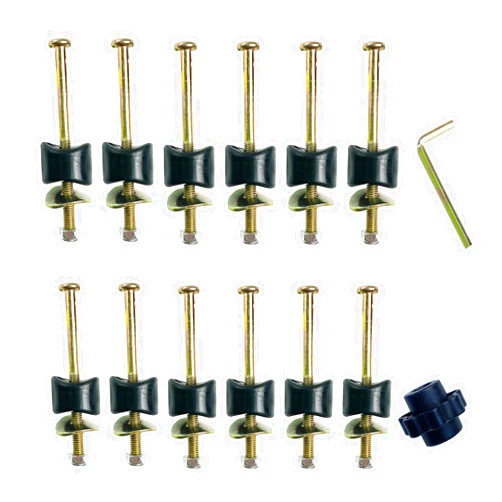 MSSVIGING 12 PCS Long Trampoline Screws and Bolts, Trampoline Bolts and Nuts, Trampoline Enclosure Pole Gap Spacers,Trampoline Replacement Accessories