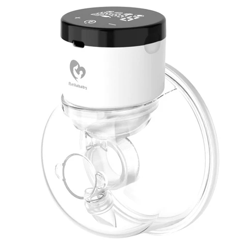Bellababy Wearable Breast Pump Hands Free,Touch Screen Shows Pumping Time and Intensity,Quiet and Pain Free,4 Modes 9 Levels of Comfortable Suction.(24mm) 1pc-White