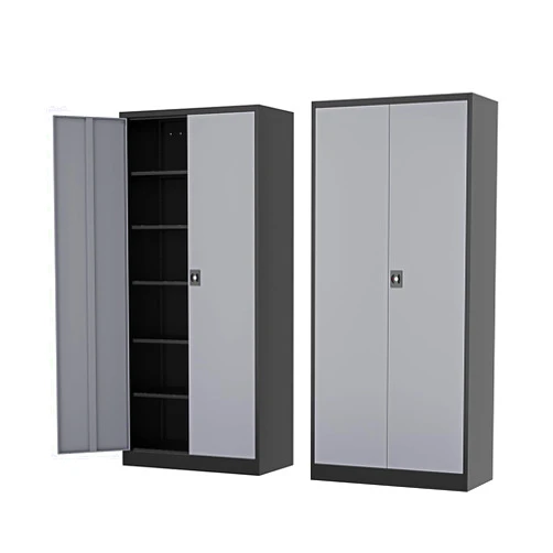 Fesbos Metal Storage Cabinet-72” Tall Steel File Cabinets with Lockable Doors and Adjustable Shelves-Black&Gray Steel Storage Cabinet for Kitchen, Office, Garage