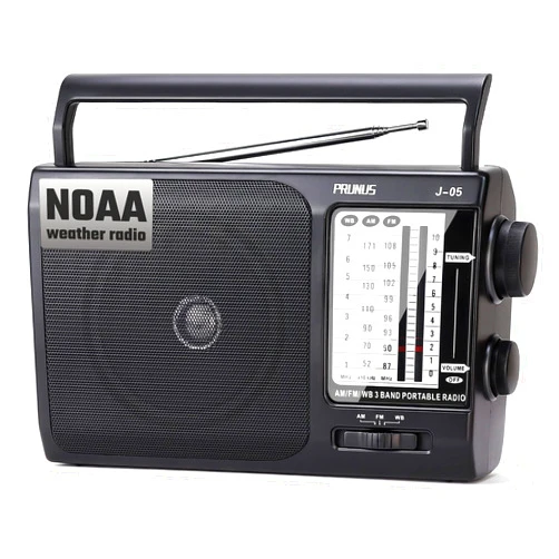 PRUNUS NOAA Weather AM FM Portable Radio with Best Reception, Transistor Radio, Battery Operated Radio by 3X D Cell Batteries or AC Power for Household & Outdoor, Plug in Wall by PRUNUS