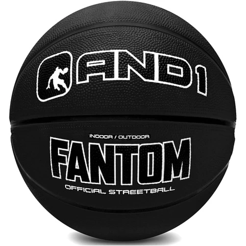 AND1 Fantom Rubber Basketball: Official Regulation Size 7 (29.5 inches) Rubber Basketball - Deep Channel Construction Streetball, Made for Indoor Outdoor Basketball Games