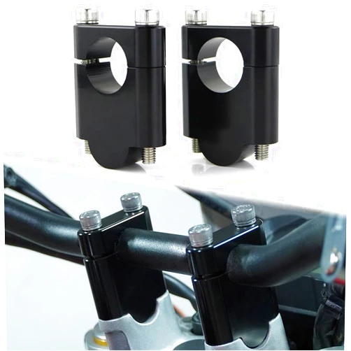 Xitomer 7/8'' 22mm Motorcycle ATV Dirt Bike Handlebar Risers With Clamps, Fit for Grom MSX125 / CRF 250L, KLR650, DRZ 400/S/V-Strom, FZ1 / FZ8 / TW