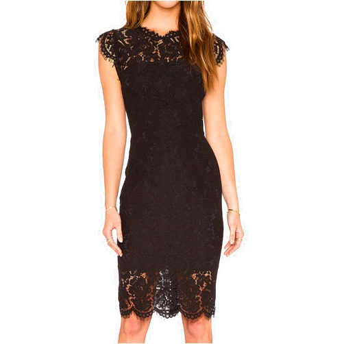 MEROKEETY Women's Sleeveless Lace Floral Elegant Cocktail Dress Crew Neck Knee Length for Party