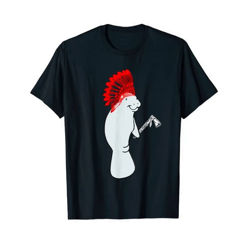 Native American Indianer Häuptling Fasching Native American Sea Cow Chief Sea Cow Feather Headpiece Carnival T-Shirt
